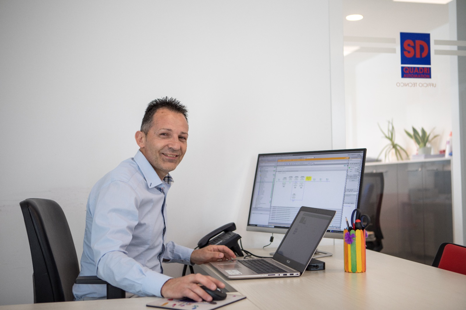 Foto Davide Bianchetti, responsabile tecnico e programmatore plc di SD Quadri Automation srl
